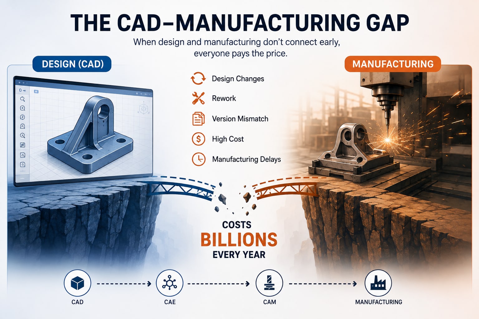 The Manufacturability Blind Spot: Why CAD Still Can't See the Factory Floor